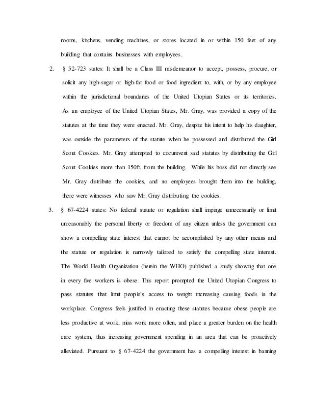 sample memorandum of law