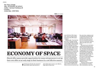 5/7/2016
1/2
The Times of India
Title : ECONOMY OF SPACE
Author : Saivinai Cheithanya R
Location :
Article Date : 05/07/2016
 