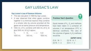 GAY LUSSAC’S LAW
 