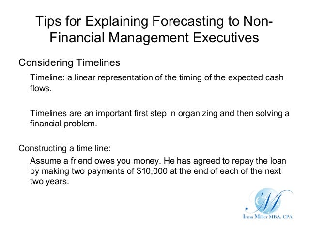 using financial forecasts to advise business financial forecasting financial timelines