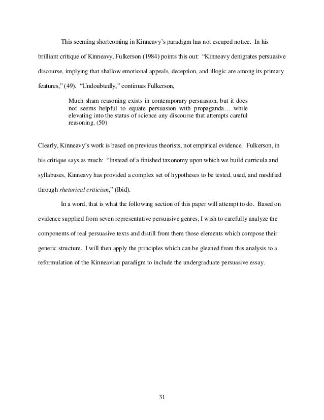 Persuasive essay components