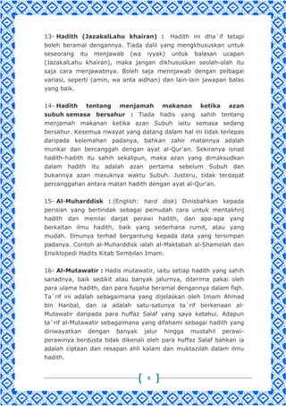 91 Faedah Hadith