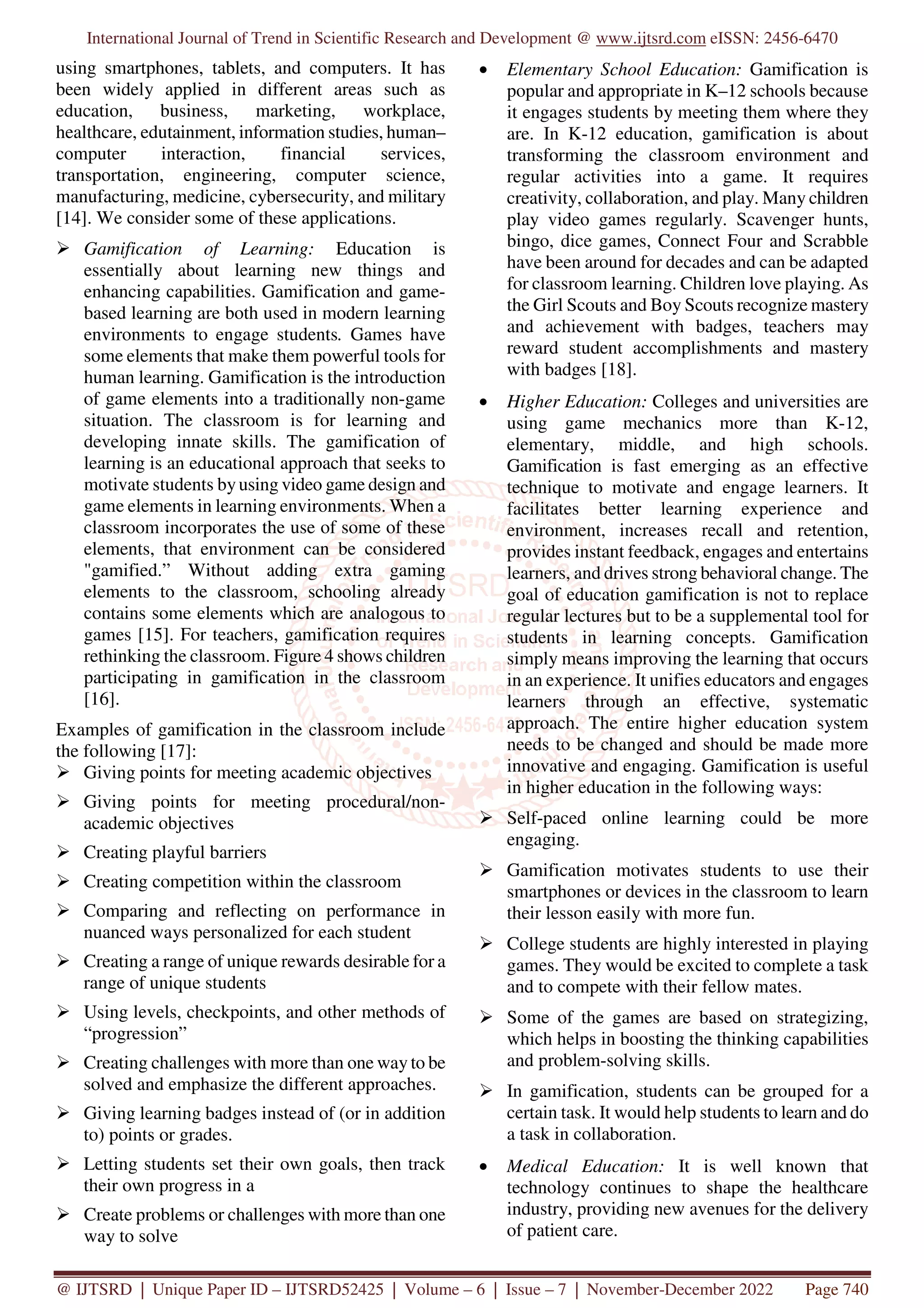 Gamification in Education An Overview | PDF