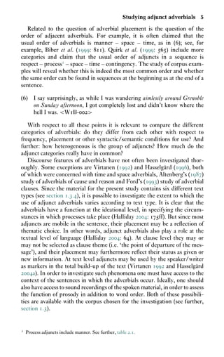 Building Adjunct Adjunct Adverbials In English 1st Hilde Hasselgrd | PDF