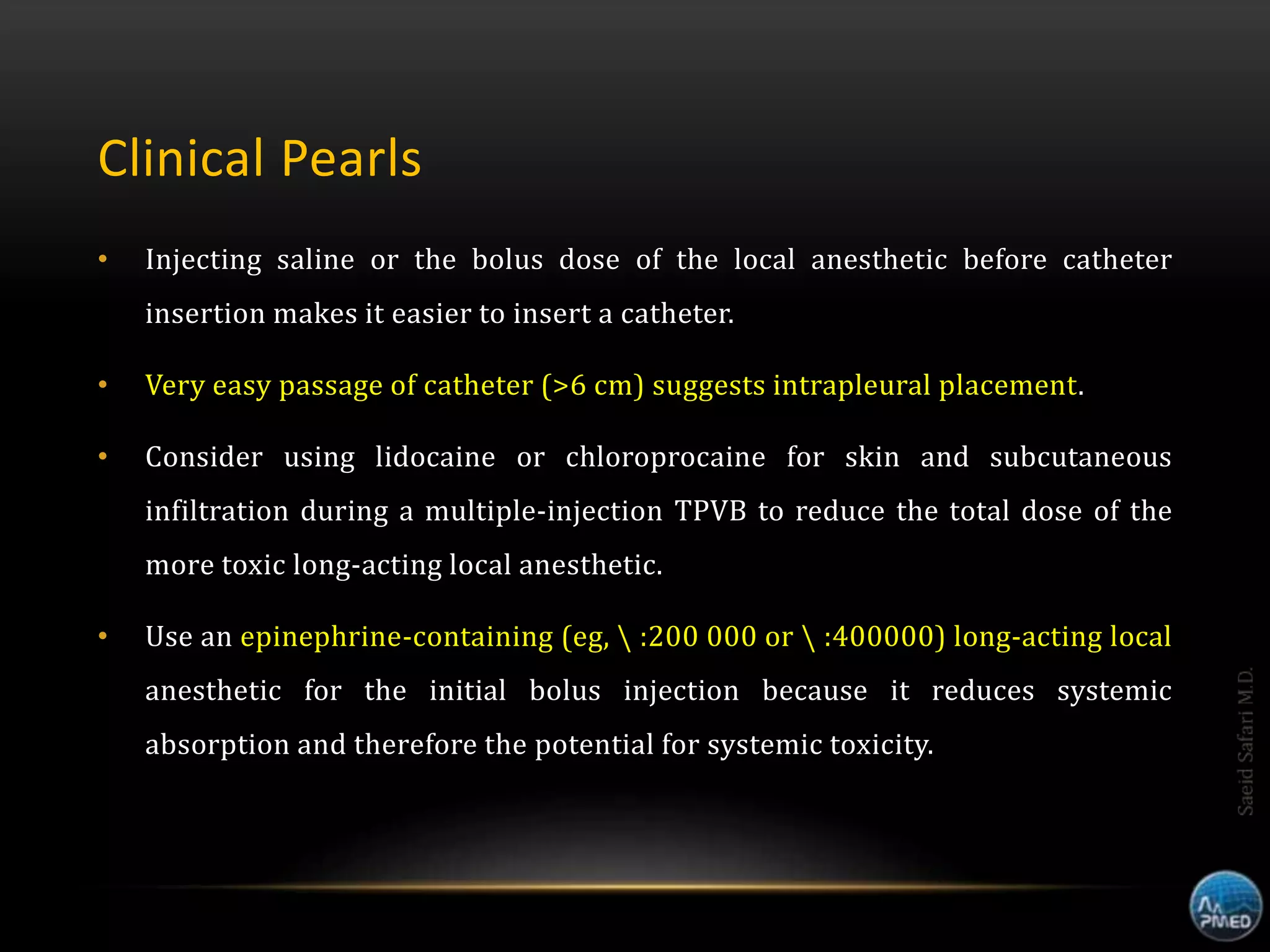Ultrasound-Guided Thoracic Paravertebral Block | PPTX