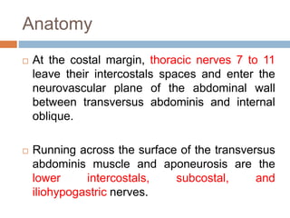 Anatomical variations of the thoracolumbar nerves with reference to  transverse abdominal plane (TAP) block