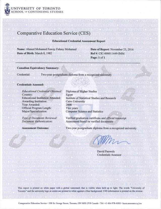 Mohamed Ahmed Mohamed Fawzy Fahmy CES ECA Report