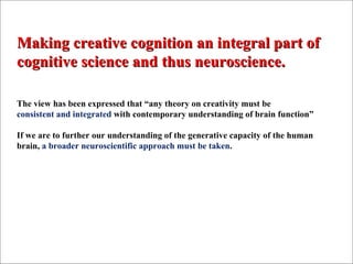 920 the cognitive neuroscience of creativity | PPT