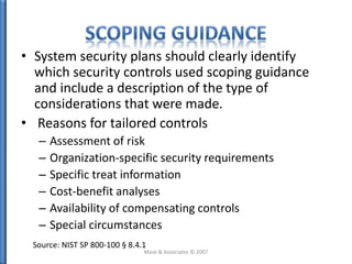 Security Control Compensating System Security Plans 101 | PPTX