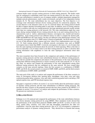 A Comparative Performance Analysis of Route Redistribution among Three ...