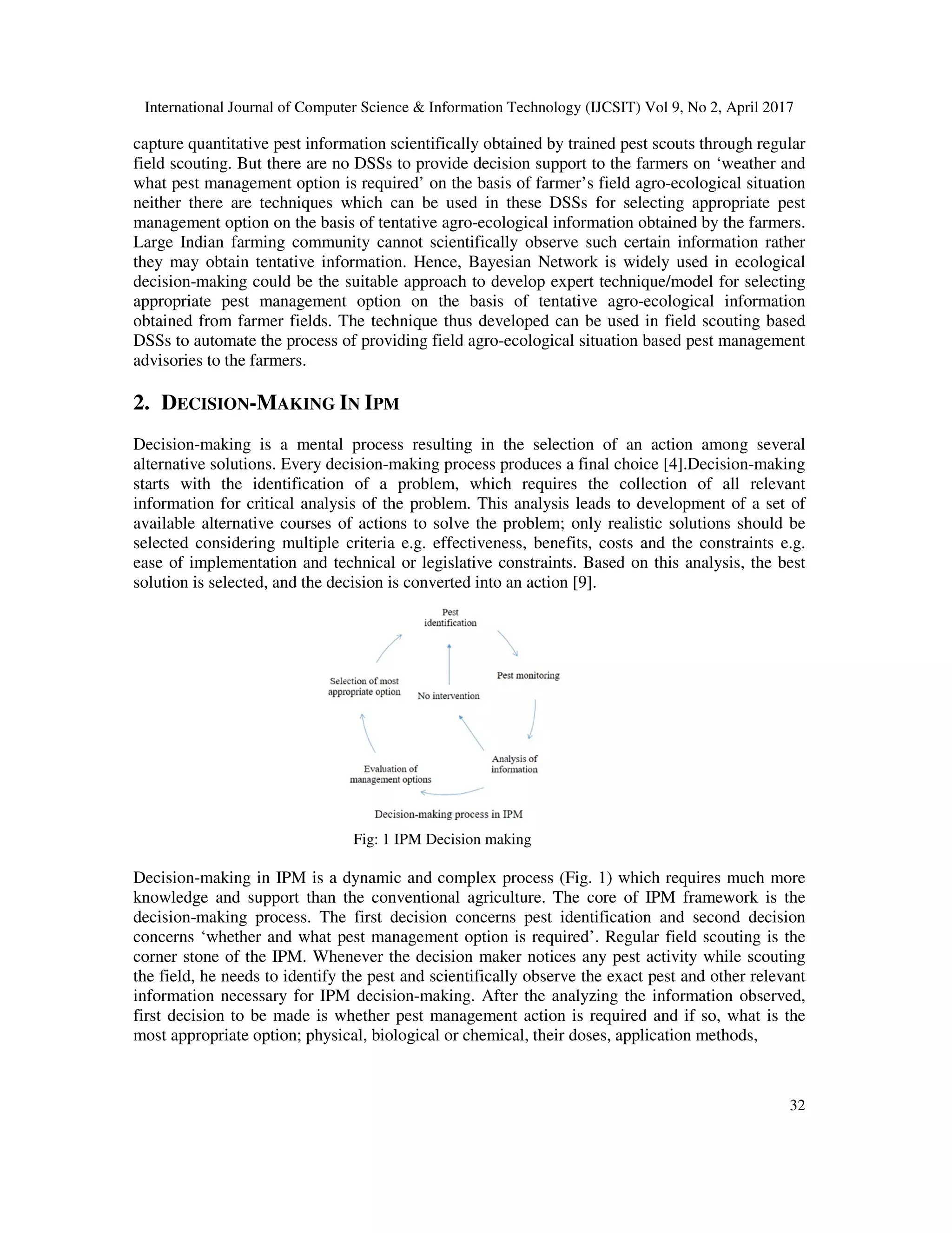 Decision Making in Integrated Pest Management and Bayesian Network | PDF