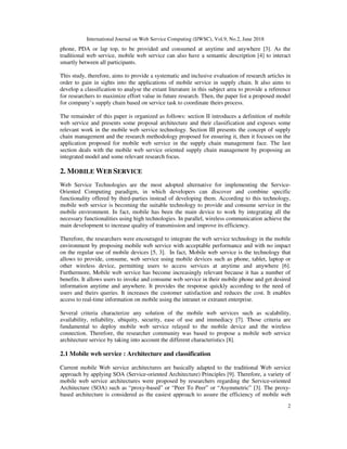 USING MOBILE SERVICE FOR SUPPLY CHAIN MANAGEMENT: A SURVEY AND ...