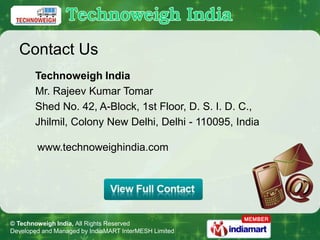 Weighingbridges & Equipment by Technoweigh India, New Delhi 