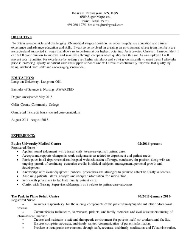 bessem rn bsn resume rn bsn resume