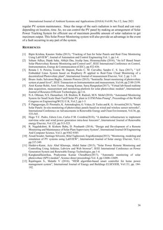 A STUDY OF IOT BASED REAL-TIME SOLAR POWER REMOTE MONITORING SYSTEM | PDF
