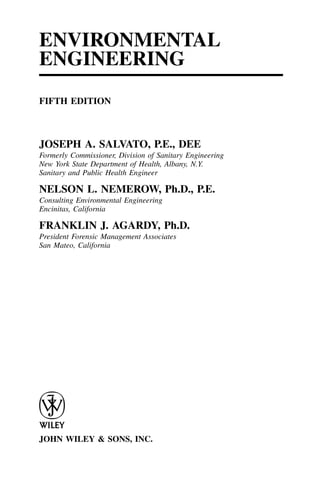 ENVIRONMENTAL ENGINEERING 5th ed Edition Joseph A. Salvato | PDF