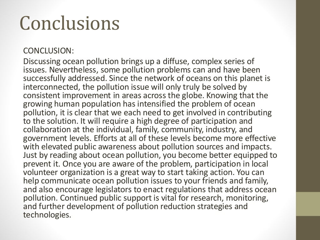 marine pollution expository essay