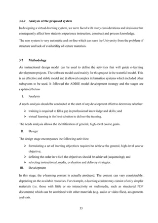 Design and Implementation Of A Virtual Learning System (A case study of ...