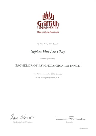 Psychology Zertifikate