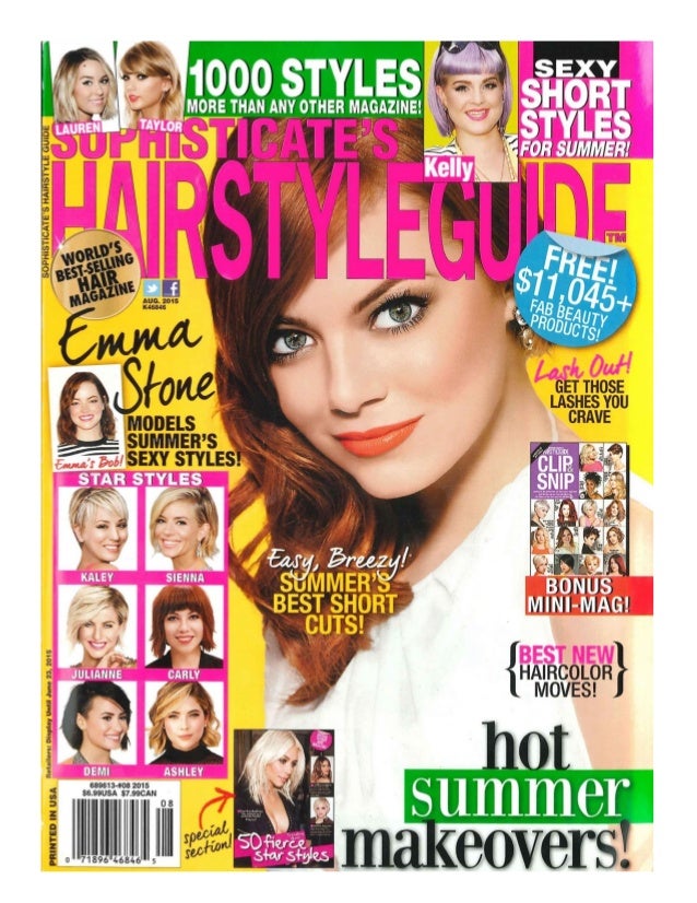 Sophisticate's Hairstyle Guide August 2015 Style Link feature
