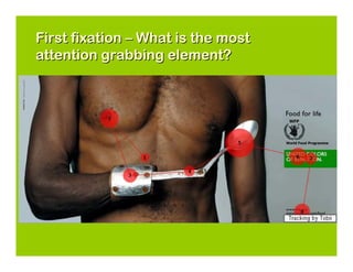 First fixation – What is the most
attention grabbing element?
 