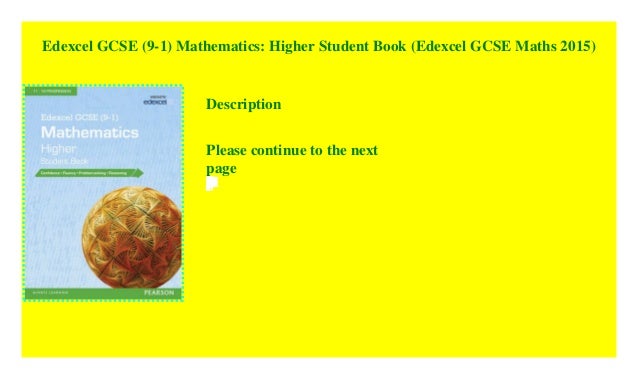 Edexcel Gcse 9 1 Mathematics Higher Student Book Edexcel Gcse Ma