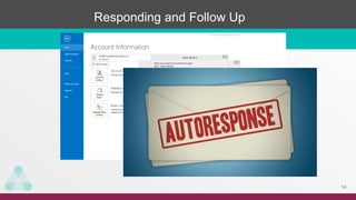 Responding and Follow Up
14
 