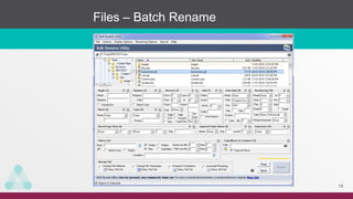 Files – Batch Rename
18
 