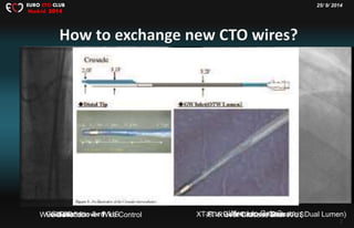 25/ 9/ 2014EURO CTO CLUB
Madrid 2014
2
Gaia1st over IVUSWire Deflection << Wire ControlGaia 2ndGaia 2 nd to 3 rd XT-R to Gaia 1 st over Crusade ( Dual Lumen)Deflection << ControlWire ∆ to Gaia 2XT-R over Crusade after IVUS
 