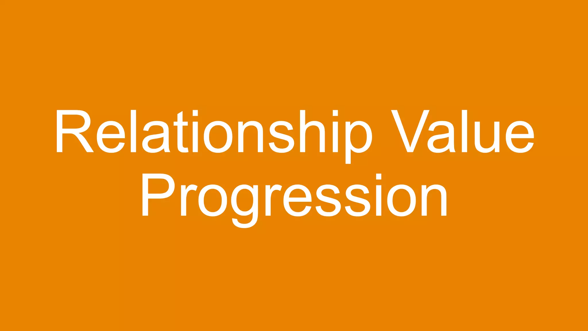 Relationship Value
Progression
 