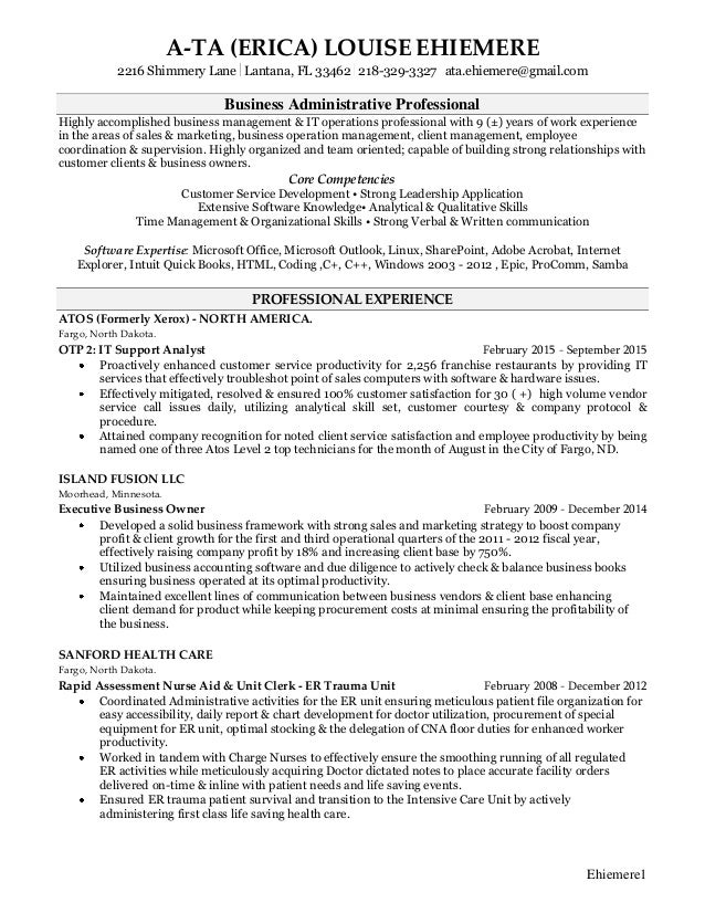 ta resumes