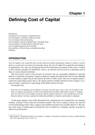 Estimated Capital Example Cost Of Capital Applications And Examples 3rd Edition Shannon P Pratt | PDF