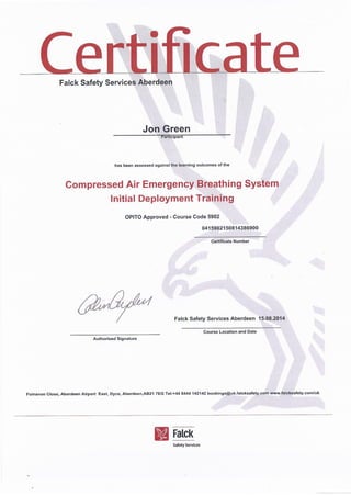 EBS training certificate 15.8.14