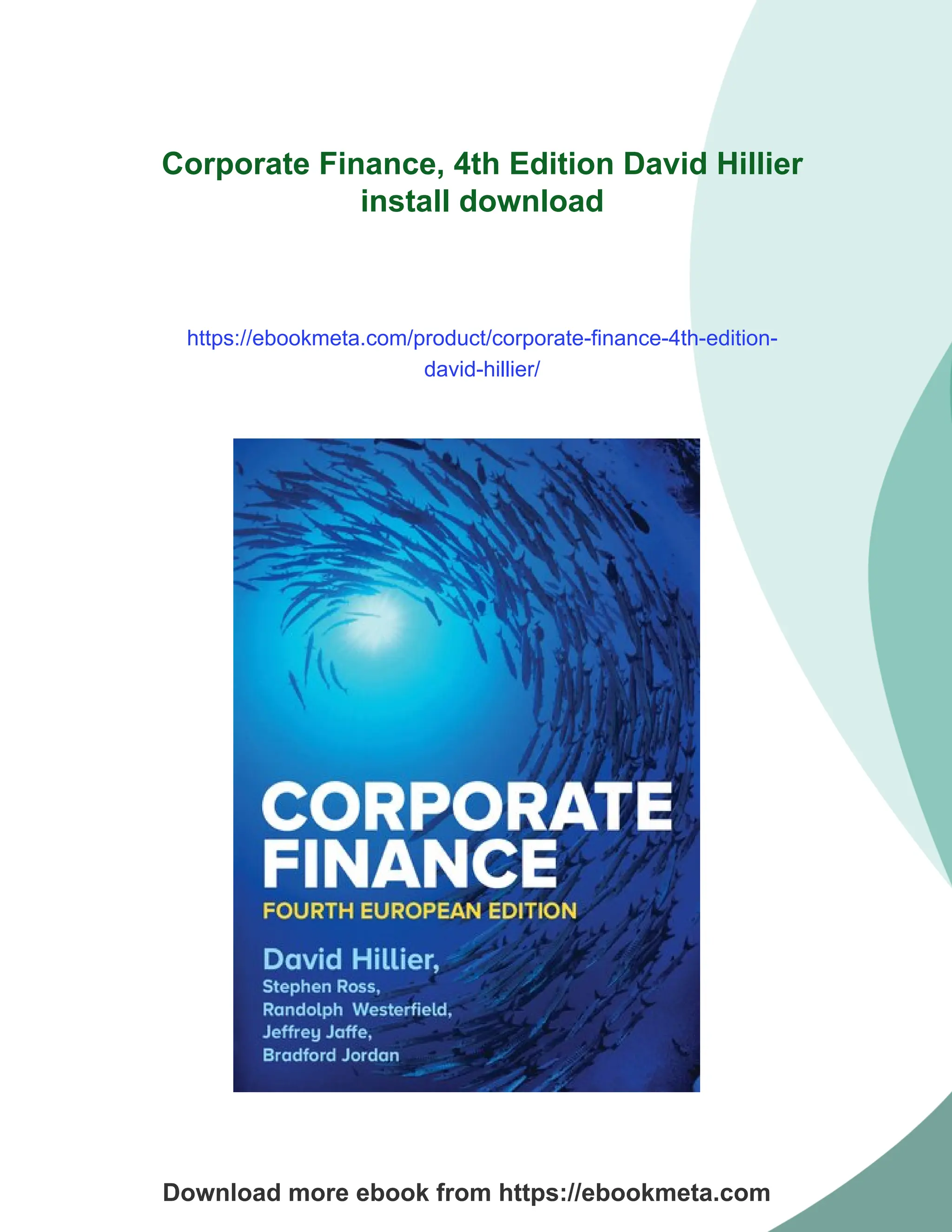 Corporate Finance, 4th Edition David Hillier | PDF