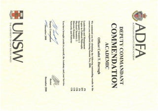 081205 - Deputy Commandant Commendation Academic