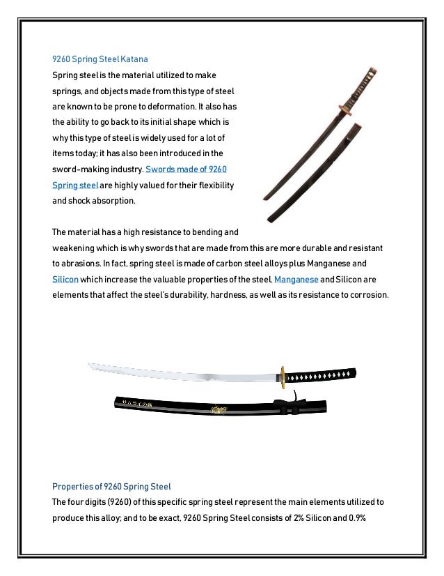 9260 Spring Steel Katana 9260 Spring Steel Katana