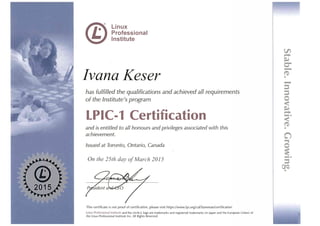 I-Keser-LPIC1-Certificate