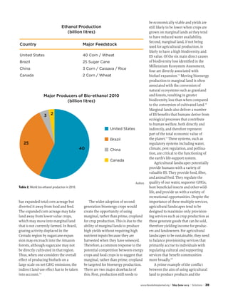 www.thesolutionsjournal.org  |  May-June 2015  |  Solutions  |  39
has expanded total corn acreage but
diverted it away fr...