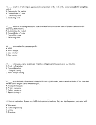 Comprehensive Guide to IT Project Cost Management and Estimation | PDF