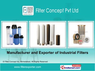 Manufacturer and Exporter of Industrial Filters 