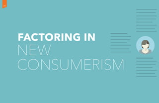 Factoring in
NEW
Consumerism
36
 