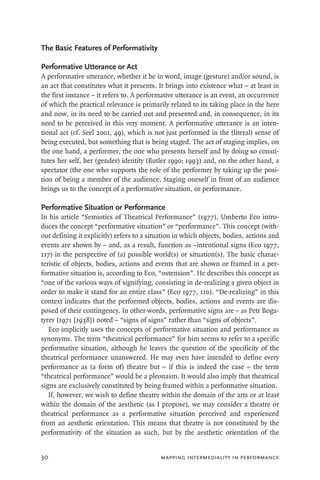 Performative Sign Mapping Intermediality In Performance Amsterdam University Press ...