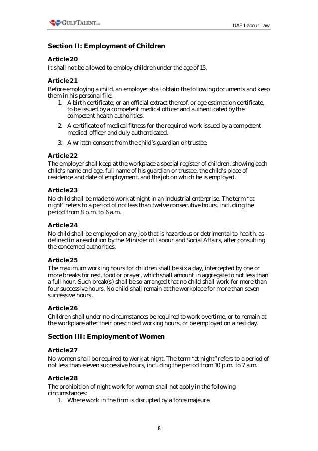 Uae Labour Law Uae Labour Law