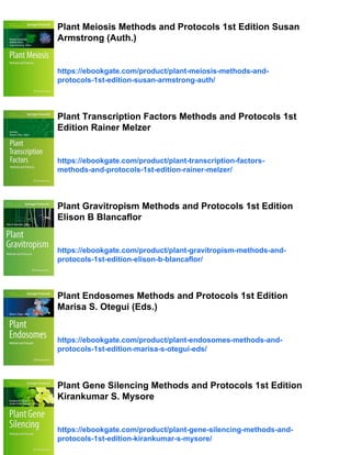 Plant Mitochondria Methods and Protocols 1st Edition James Whelan | PDF