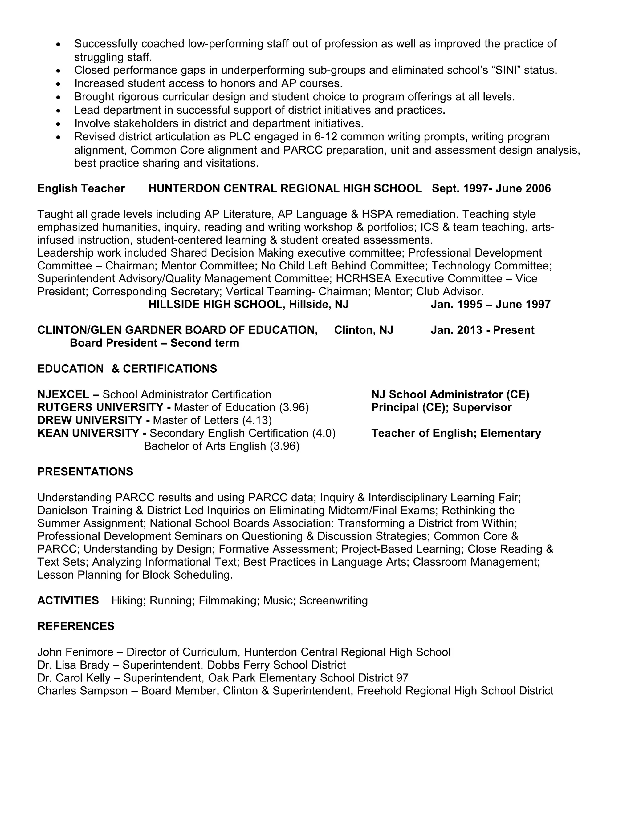 Brendan's resume 2016 revised May 32 DOC