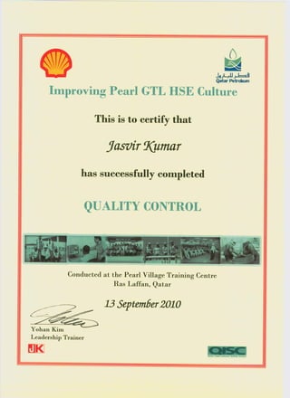 Jasvir certificates