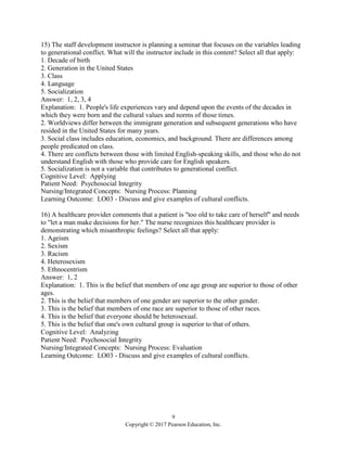Cultural Diversity in Health and Illness 9th Edition Spector Test Bank ...