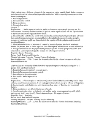 Cultural Diversity in Health and Illness 9th Edition Spector Test Bank ...