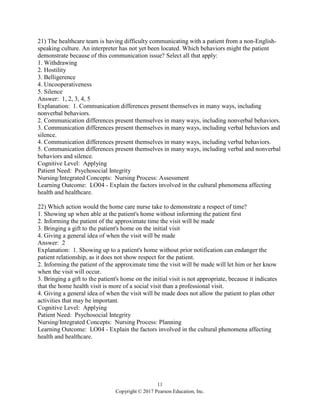 Cultural Diversity in Health and Illness 9th Edition Spector Test Bank ...