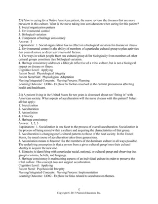 Cultural Diversity in Health and Illness 9th Edition Spector Test Bank ...